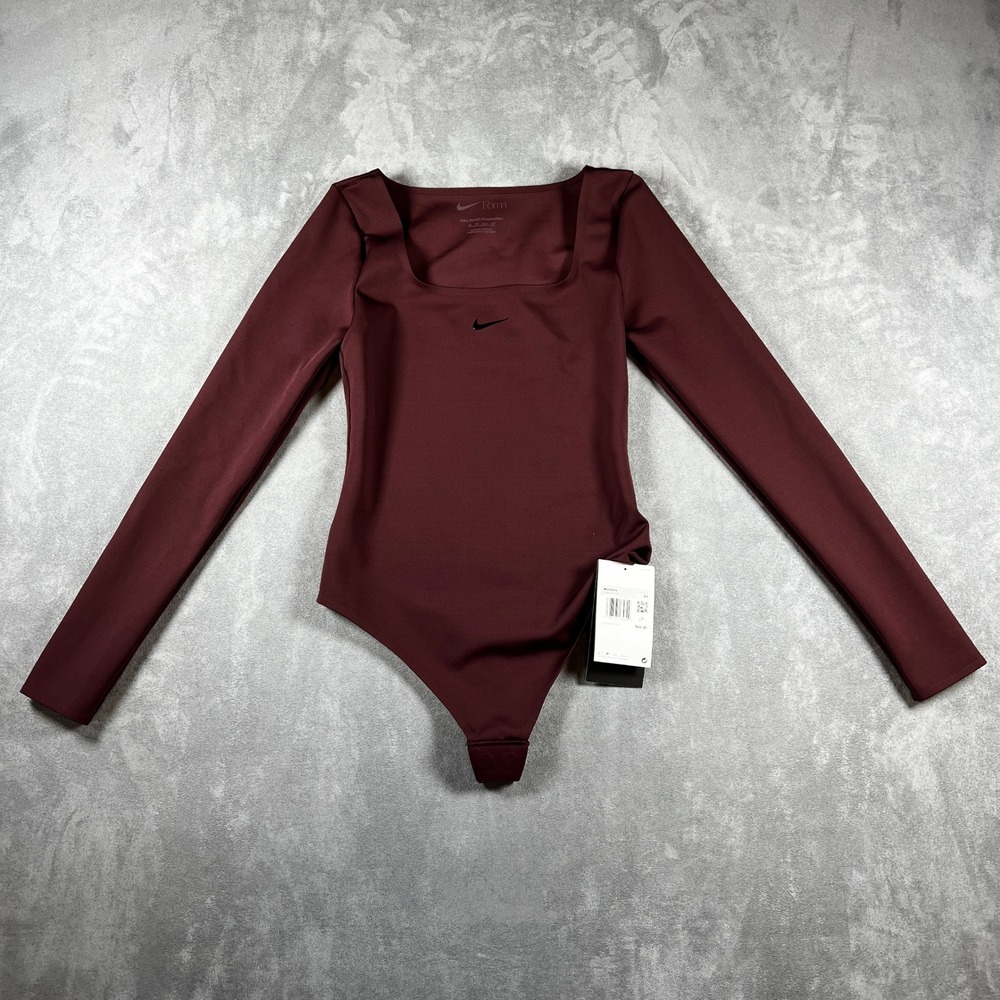 NEW Nike HQ8296-652 Form Stealth Evaporation LS Workout Bodysuit Women's XS